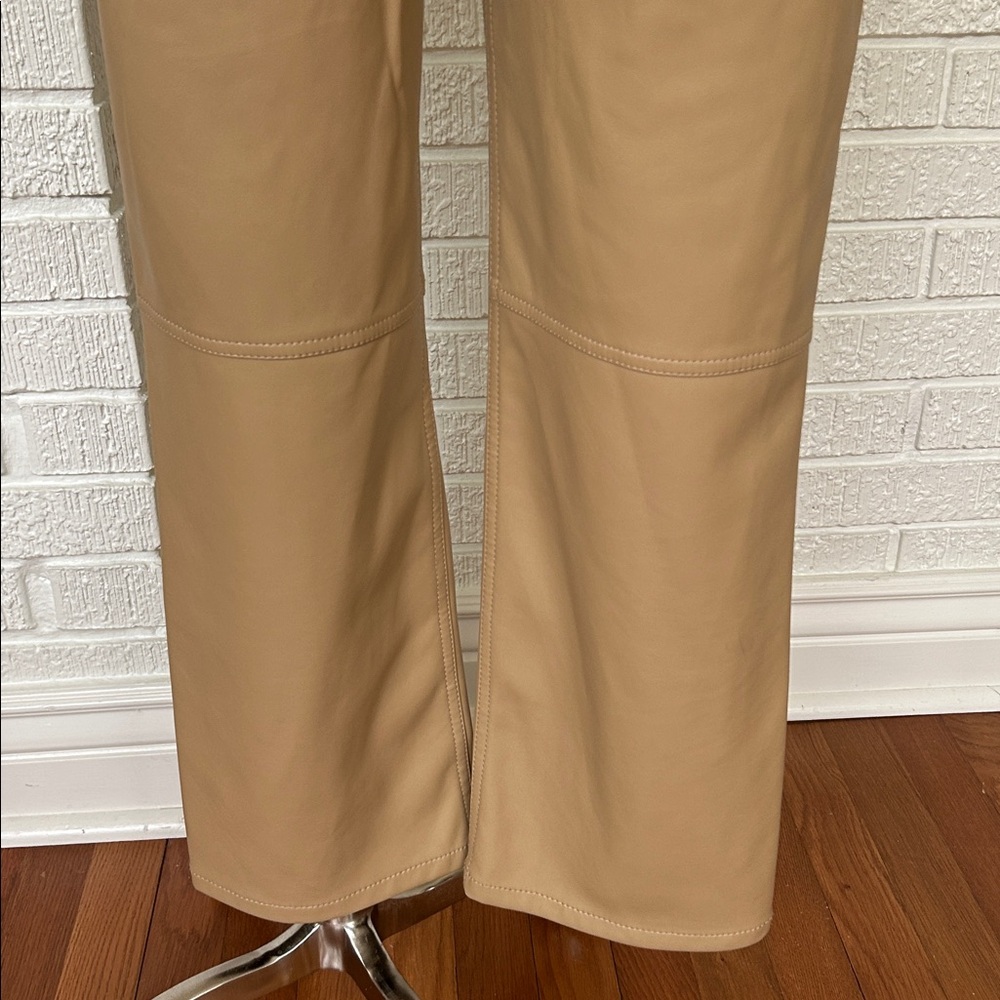 Jonathan Simkhai- BAXTER vegan leather tan pants - Picture 9 of 12